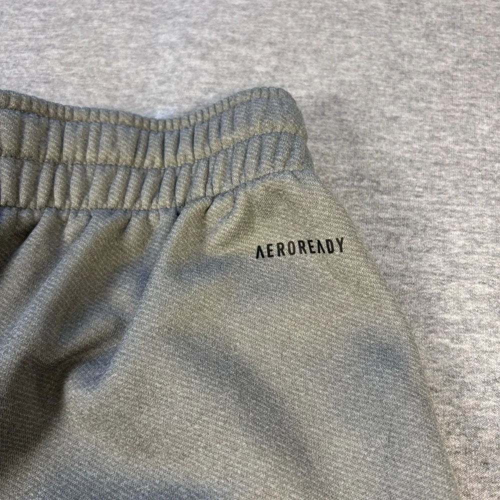 Adidas Aeroready Drawstring Athletic Pants Joggers Small Light Gray White Logo